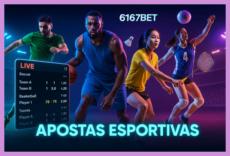 Aposte em apostas esportivas no cassino online 6167BET